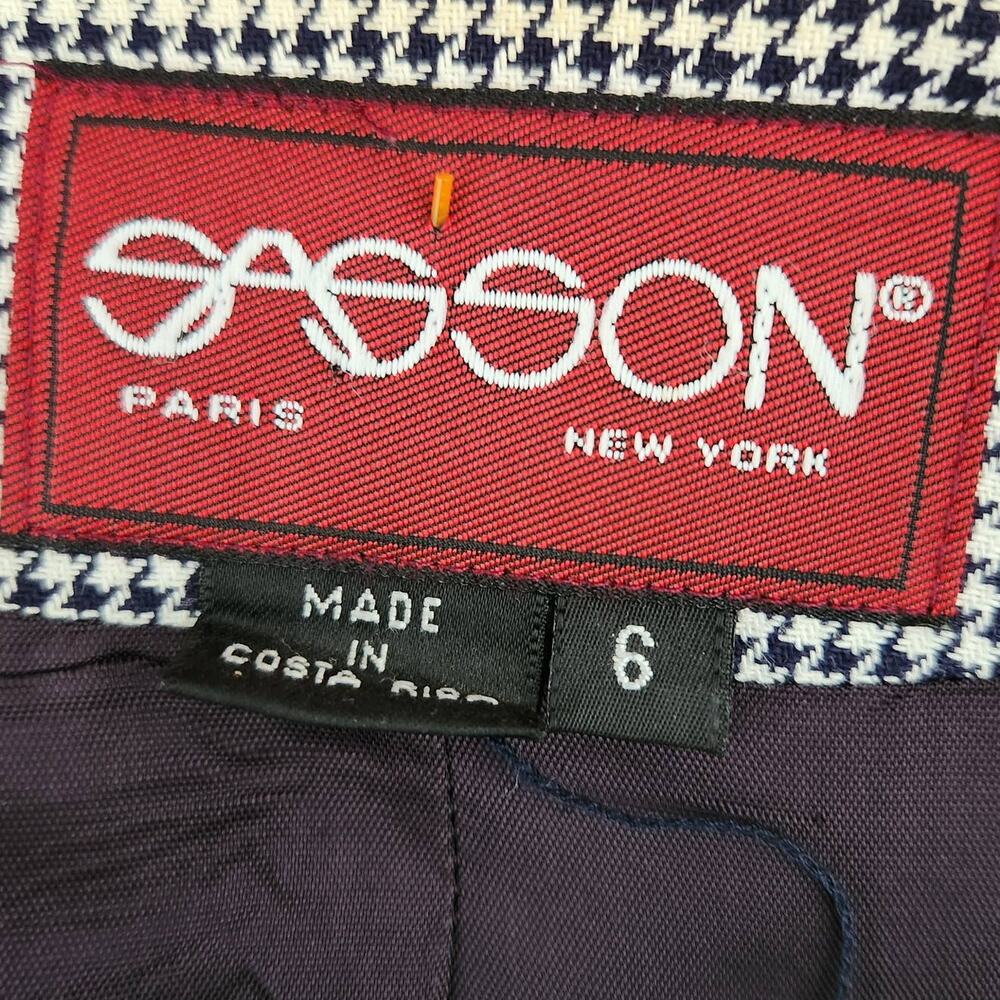 Vintage Sasson Preppy Double Breasted Tailored Blazer - Picture 2 of 8